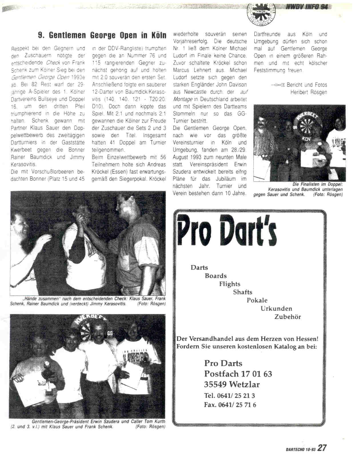 1994 NWDV Info